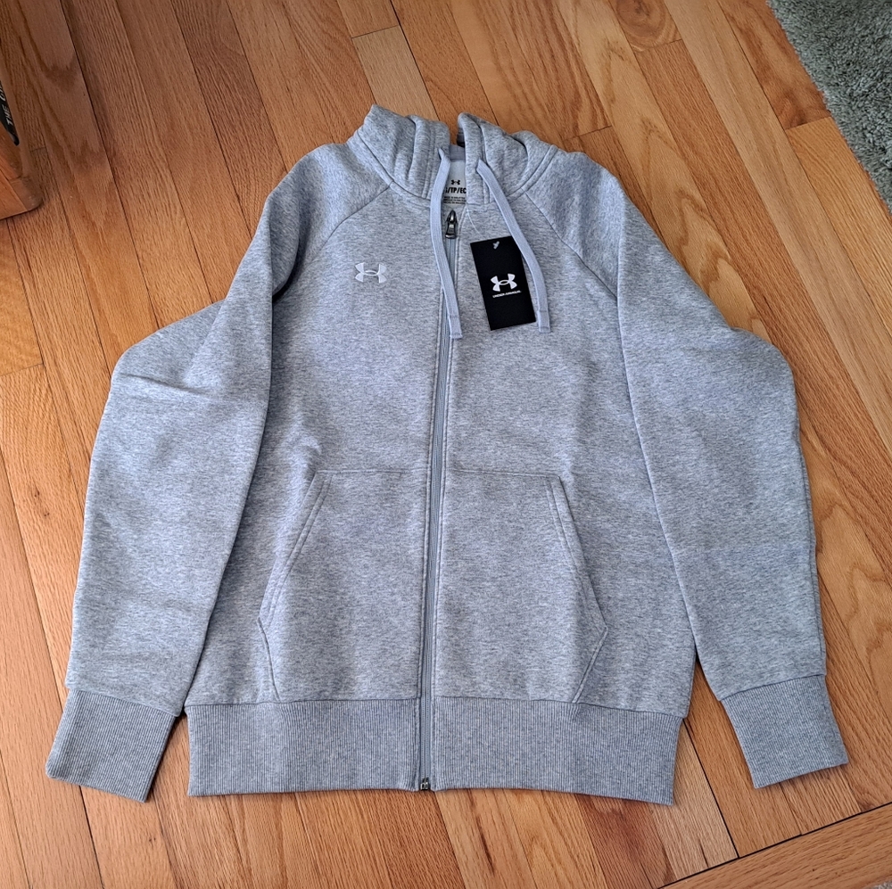 NWT UA Gray Full Zip-Up Hoodie Women's Size XS